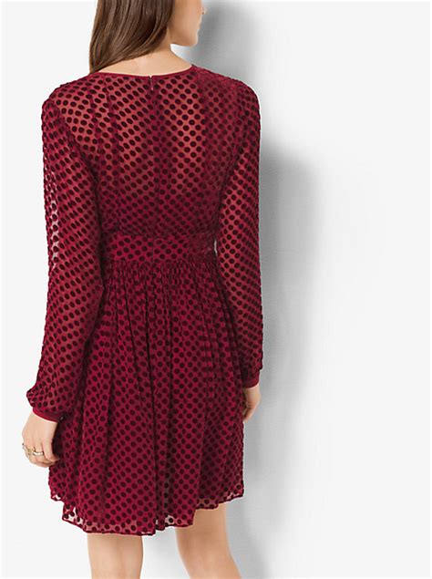 michael kors polka dot devore velvet dress|Velvet Devoré Dress .